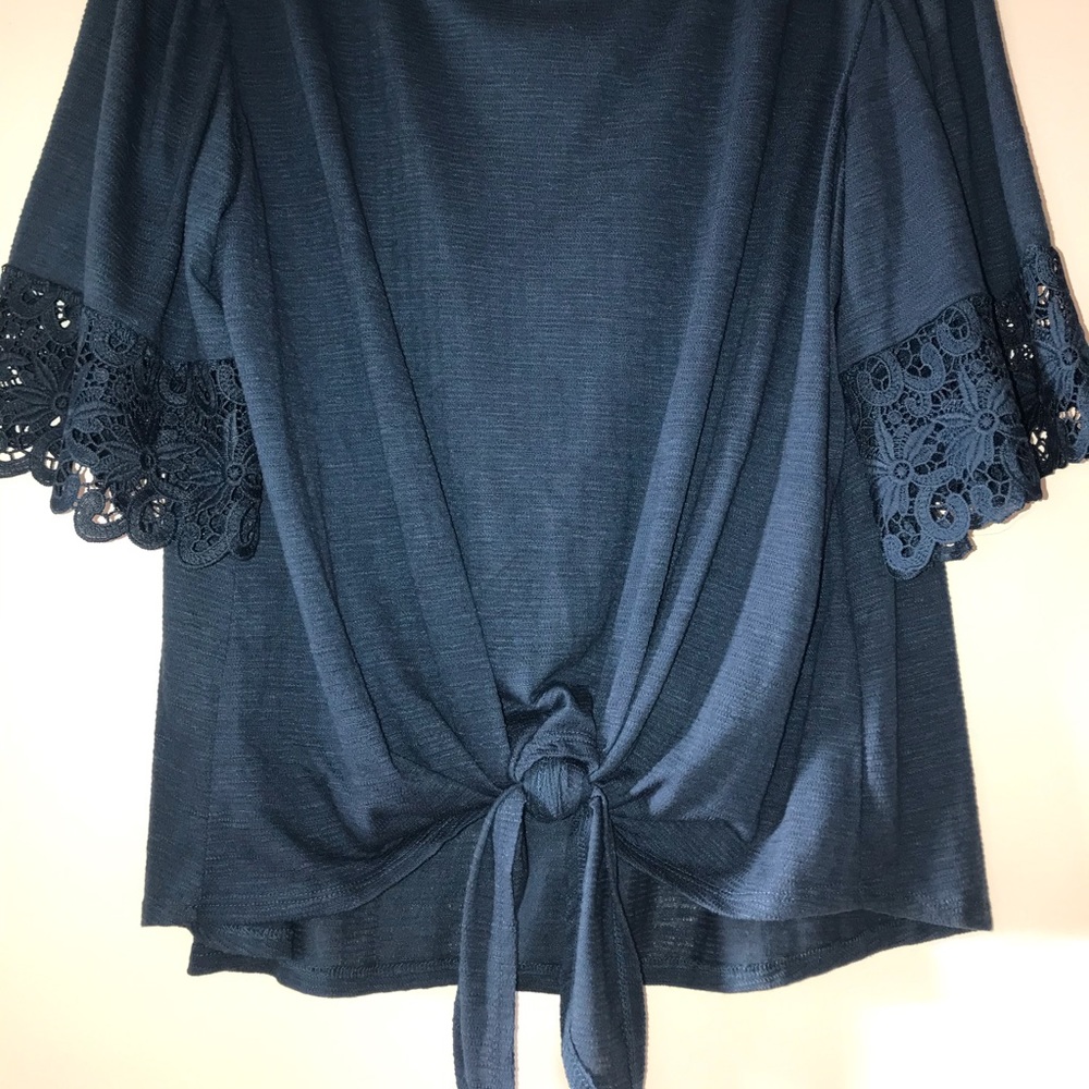 Loralette by Avenue Teal Blouse - Picture 2 of 6
